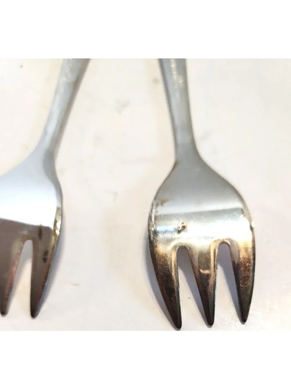 2 Vintage Leonard from Italy Silverplated Relish Baby Mini Forks 5 3/8